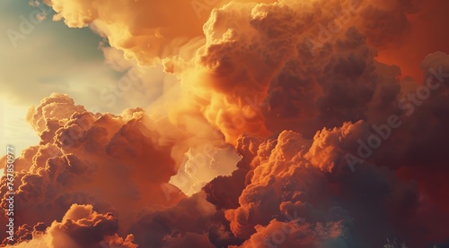 "A Beautiful Red Cloud Scene: The Clouds Have"

