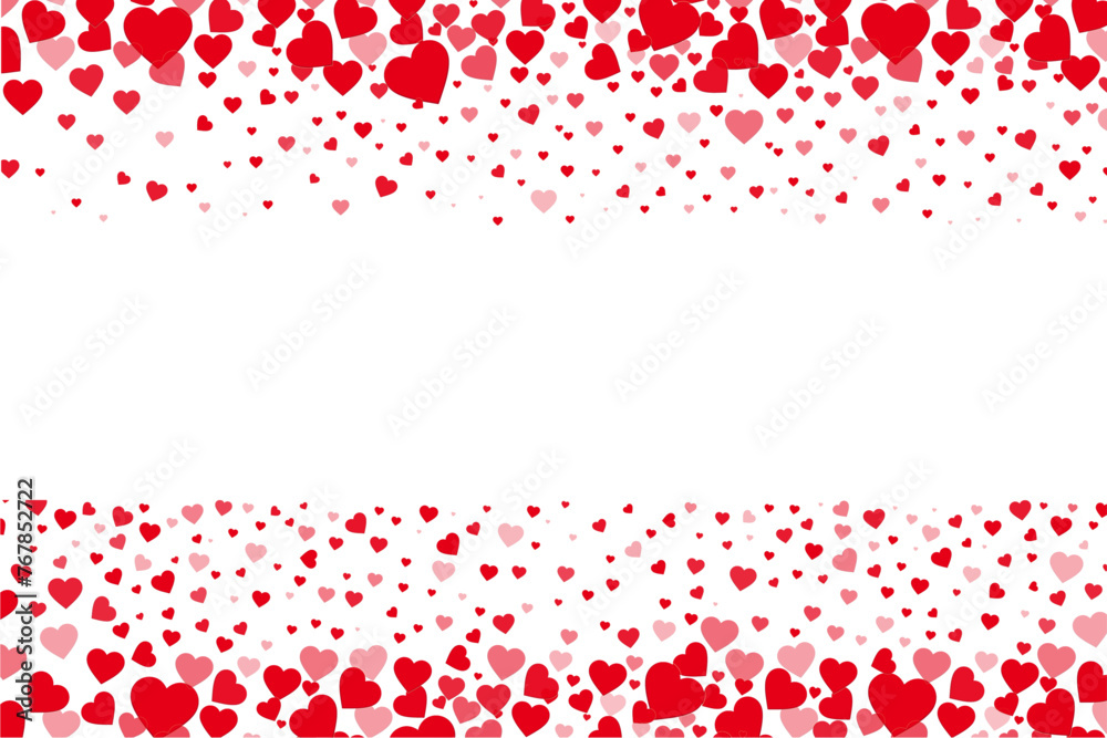 falling red hearts frame love border background falling red hearts frame love border background