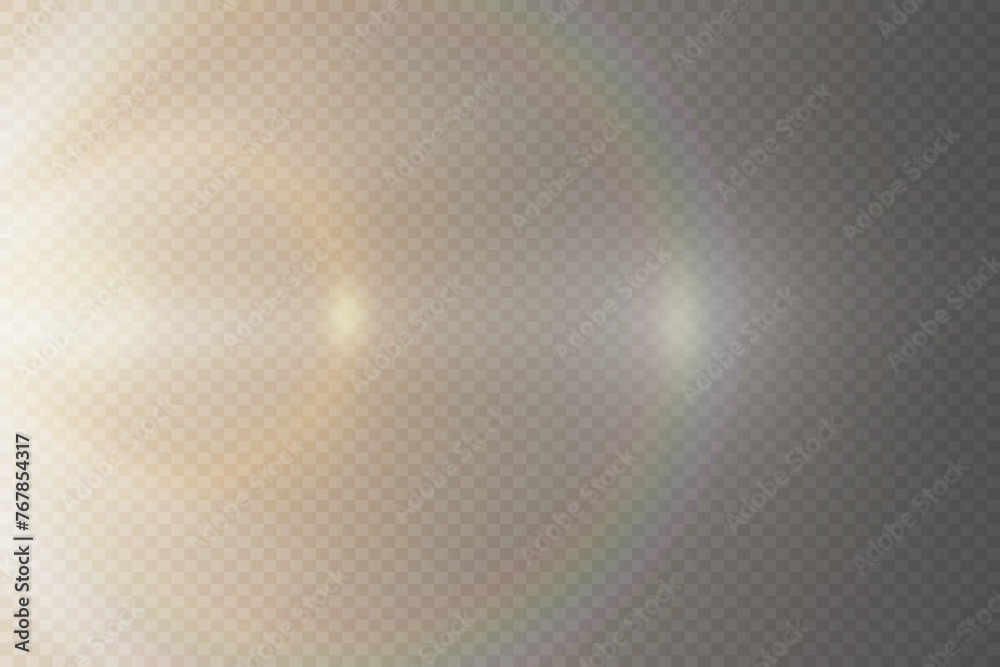 Special lens flash, lighting effect. The flare flashes with rays of light. On a transparent background. Special lens flash, lighting effect. The flare flashes with rays of light. On a transparent background.