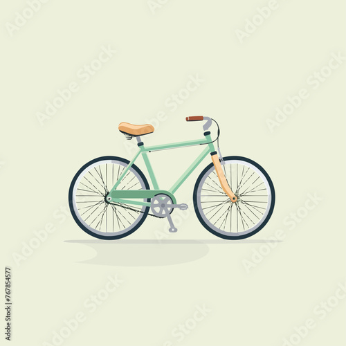 flat vector bicycle on a isolated background