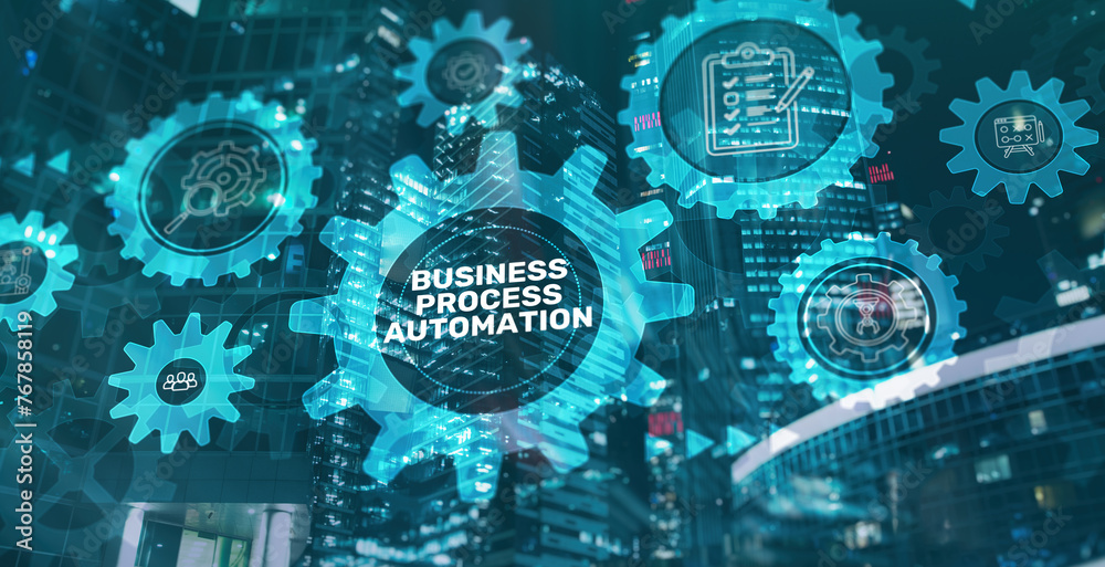 Futuristic Business Process Automation Innovation Technology concept Futuristic Business Process Automation Innovation Technology concept