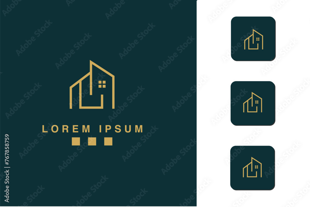Simple Real Estate Logo Monogram Simple Real Estate Logo Monogram