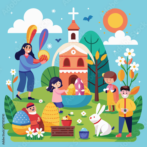 Easter Day Vector Graphics Vibrant Designs for Festive Celebrations