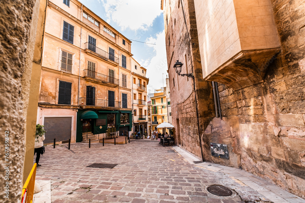 photo of charming streets in Palma de Mallorca, Spain