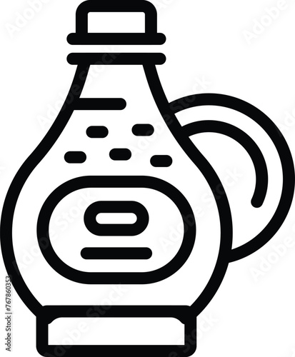 Cider apple extract icon outline vector. Fruity infusion bottle. Vinegar glass jar
