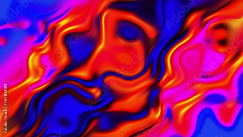 background of red, yellow and blue gradient colors, liquid metal effect, modern, abstract metallic fluids concept, in 4k