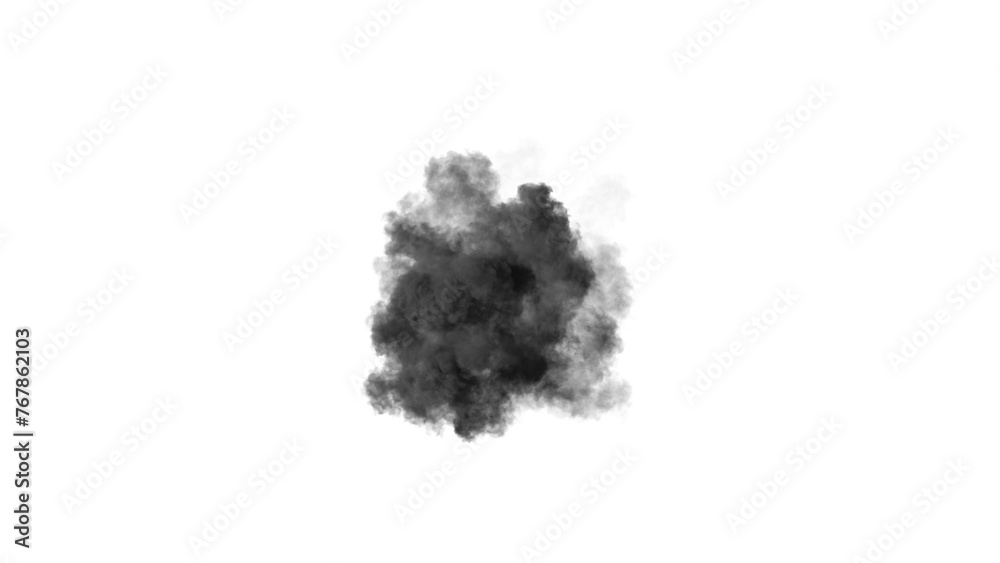 Explosion bomb with fire and smoke, emitting heat and danger, resembling an inferno in the sky on alpha channel Explosion bomb with fire and smoke, emitting heat and danger, resembling an inferno in the sky on alpha channel