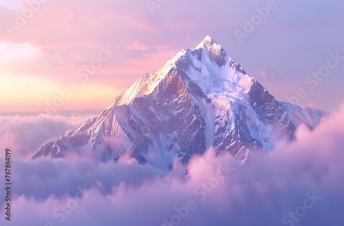 "A Realistic Photo of the Top Peak of Mount Everest"  