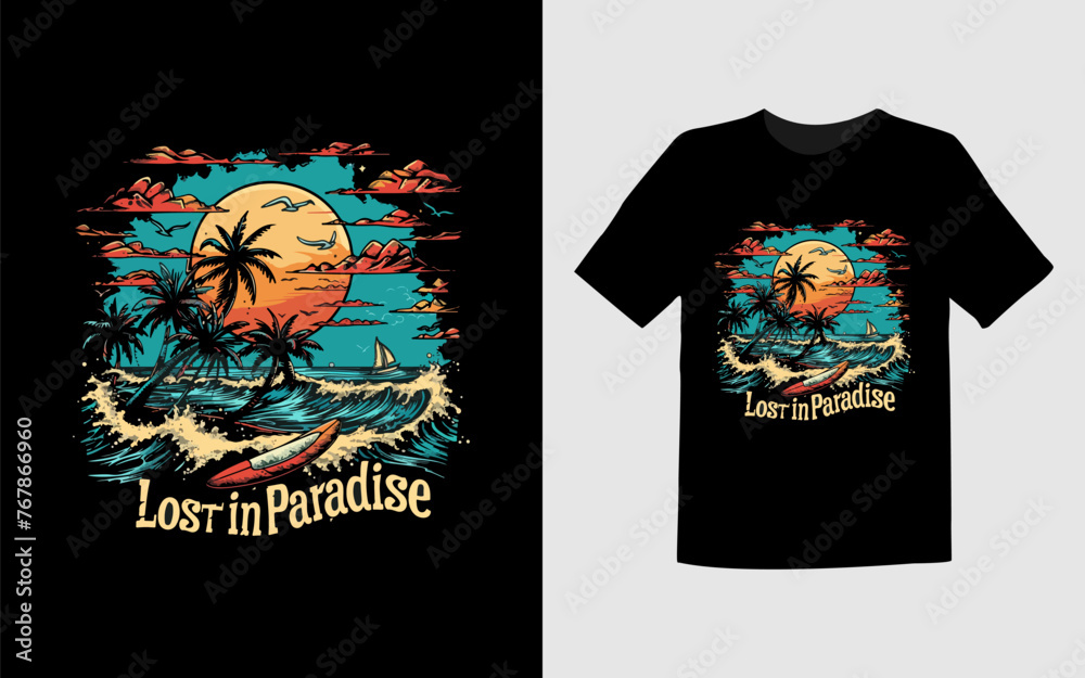 Lost in Paradise T-shirt Design Lost in Paradise T-shirt Design