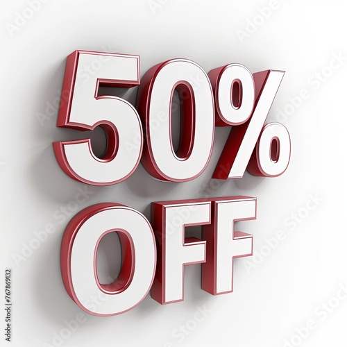 50 percent off discount sign