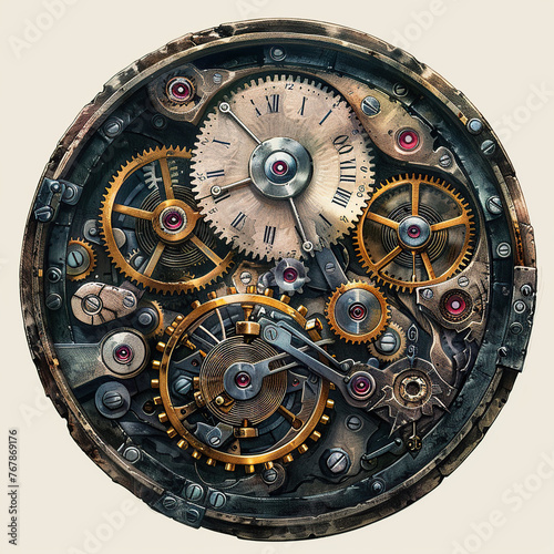 enginer, generative, ai, steampunk, clockwork, broo photo