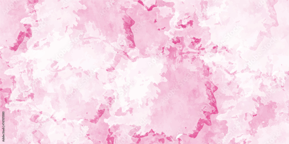 White and pink watercolor background painting with cloudy distressed texture and marbled grunge, watercolor background concept, vector art. illustration.