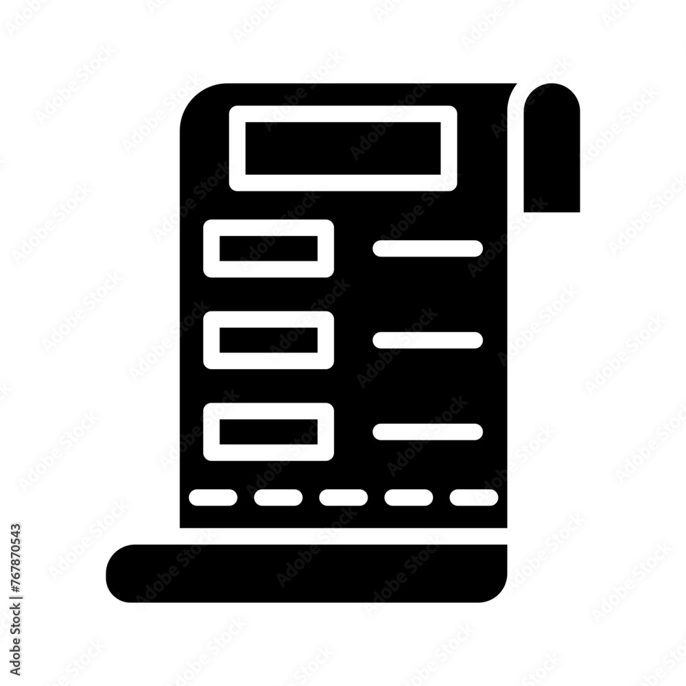 Invoice glyph icon Invoice glyph icon