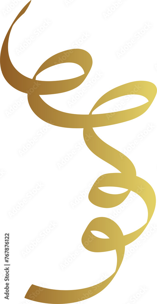 Obraz premium Gold ribbon, christmas, new year, holiday