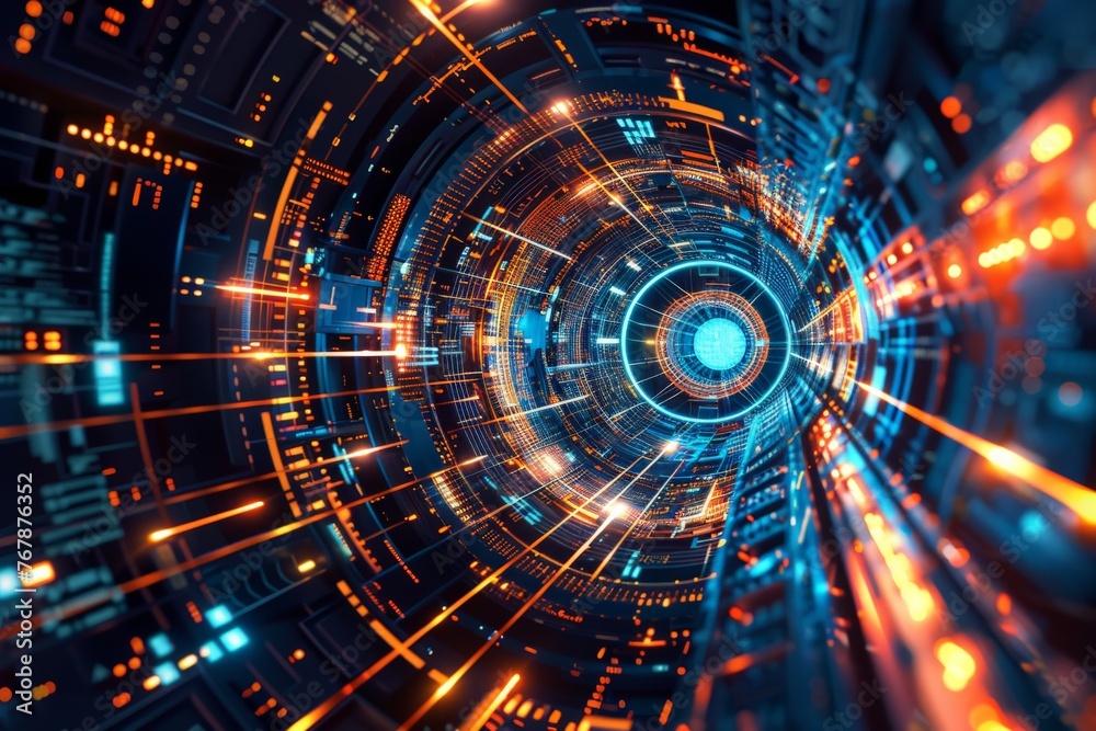 Obraz premium Abstract future technology