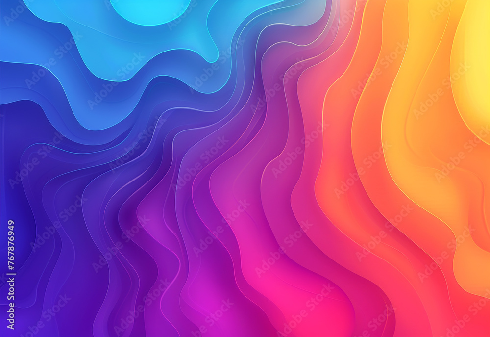 Multi layers color texture 3D papercut layers in gradient vector banner ...