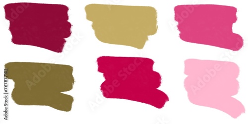 Brush strokes, colorful pallete, set for cards, design, background, ceparate elements, hand drawn, digital art