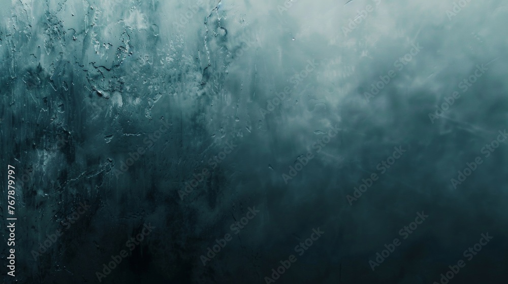 Textured background of raindrops streaking down a misty blue window, setting a moody atmosphere. Textured background of raindrops streaking down a misty blue window, setting a moody atmosphere.