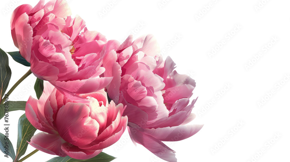 Eid Peonies on Transparent Background PNG
