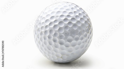 A golf ball isolated on white with a clipping path