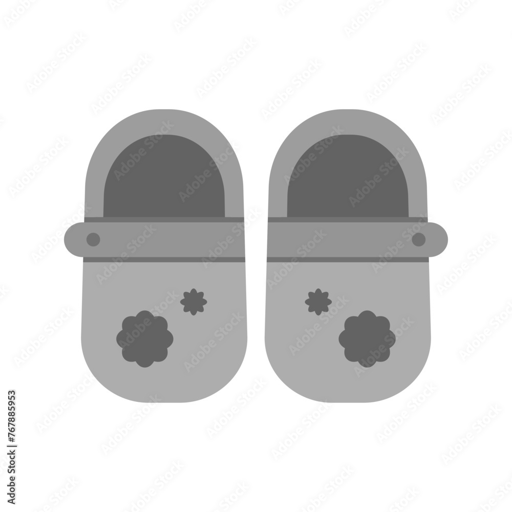 Fototapeta premium Baby Greyscale Icons