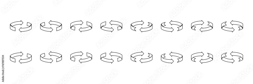 Arrows icon. Vector illustration on a white background. Arrows icon. Vector illustration on a white background.