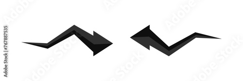 Arrows icon. Vector illustration on a white background.