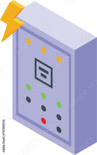 Gasoline production energy icon isometric vector. Biogas ethanol. Industry energy sector