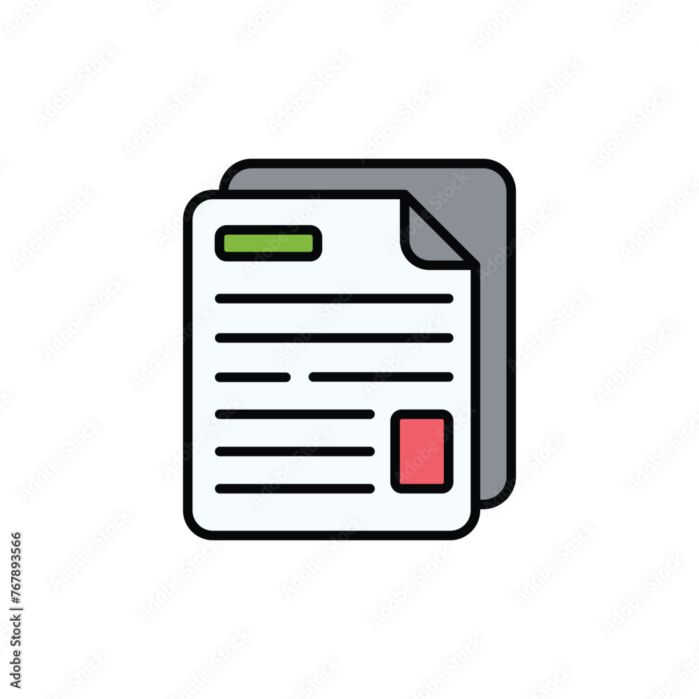 Document icon design with white background stock illustration Document icon design with white background stock illustration