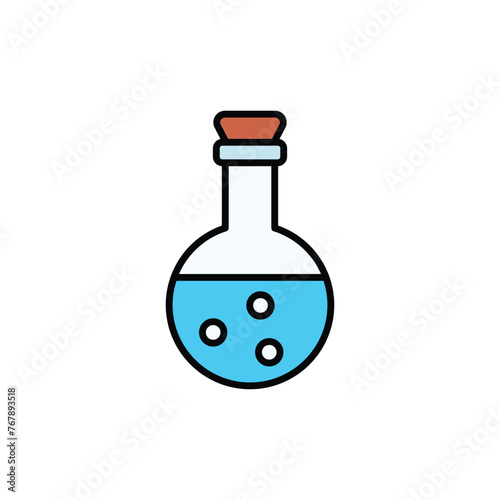 Chemicals icon design with white background stock illustration