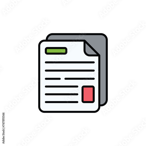 Document icon design with white background stock illustration © Graphics