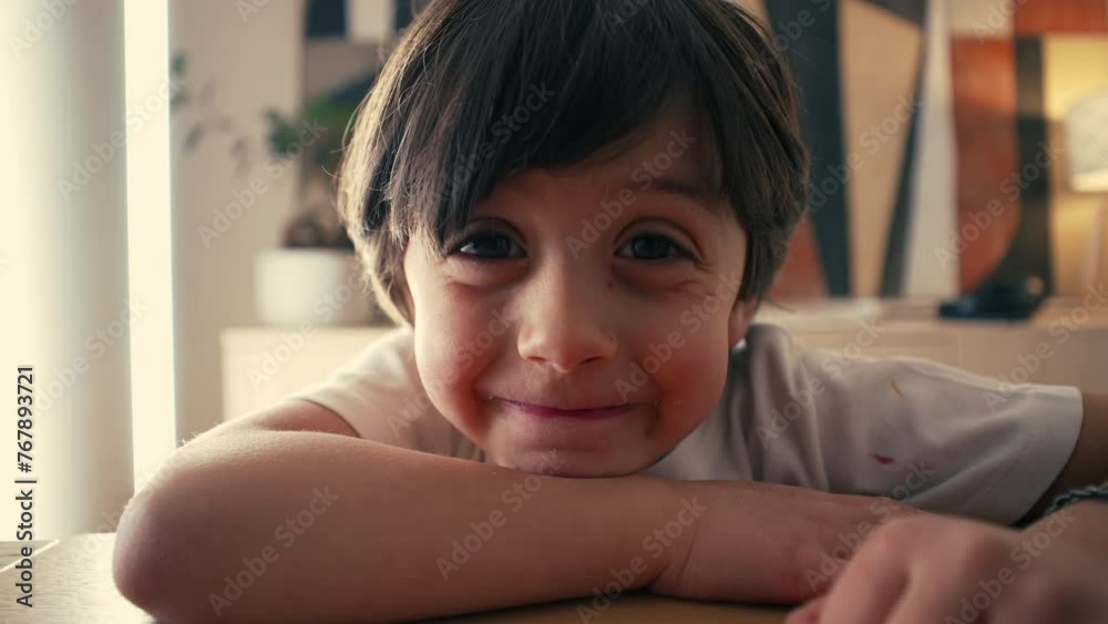 Engaging Young Boy in Natural Moment - Smiling Five-Year-Old with Bright Eyes and Curious Expression Engaging Young Boy in Natural Moment - Smiling Five-Year-Old with Bright Eyes and Curious Expression