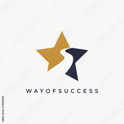 The star way logo icon vector template on white background