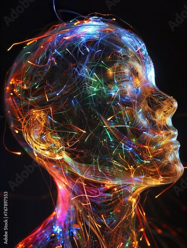 cabeça humana, inteligência artificial