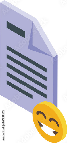 Paper creative idea icon isometric vector. Thinking solution. Head logical brain