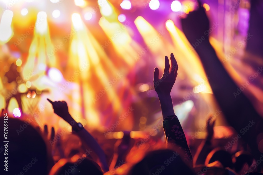 the energy and excitement of a summer festival, warm evening light creating a vibrant and festive atmosphere. the energy and excitement of a summer festival, warm evening light creating a vibrant and festive atmosphere.