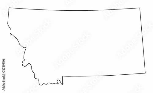 Montana State map outline