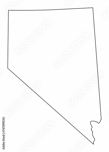 Nevada State map outline photo