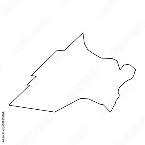 Nugal region map, administrative division of Somalia. Vector illustration. photo