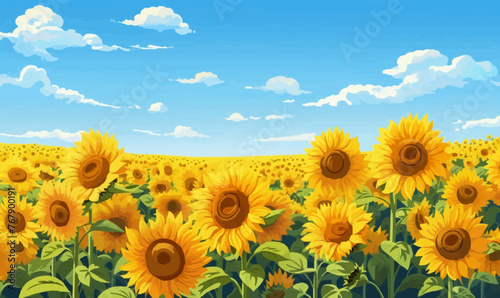 Watercolor illustration sunflowers  summer  autumn yellow  orange flowers  fall -