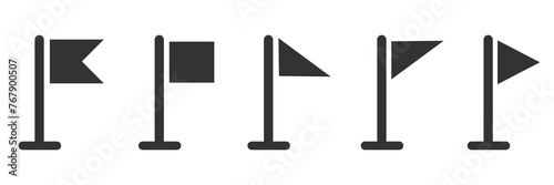 Map pin icon. Target and poiner set vector ilustration.
