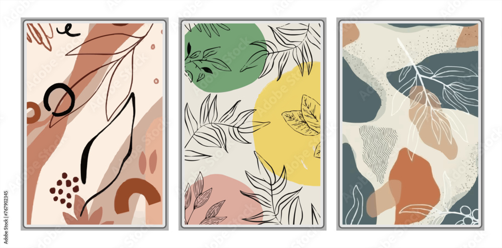 Premium Vector | Abstract design tropical leaves background, Hand drawn abstract floral background Premium Vector | Abstract design tropical leaves background, Hand drawn abstract floral background