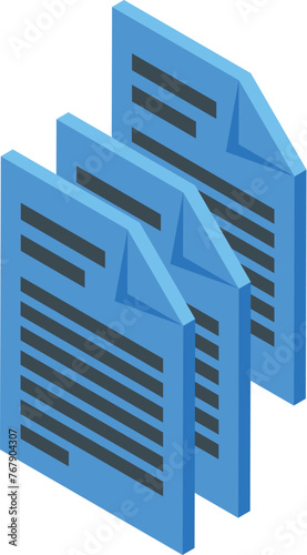 New digital folders icon isometric vector. New modern design. Access electronic product