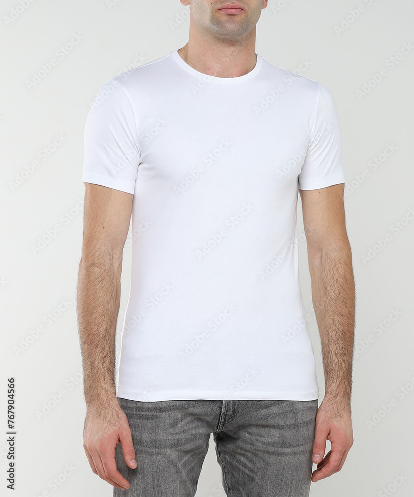 Fototapeta premium men's T-shirt mockup on the model