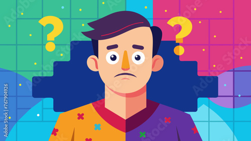 Young puzzled, doubtful, confused man thinking, trying to find solution, worried expression on his face, concept - Sorry, don't know how it happened. Copy space.