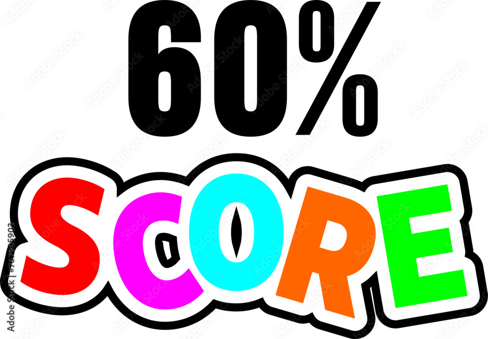 Score sign designed modern style to catch the eye with color various combination. Point Vector illustration isolated white background Score sign designed modern style to catch the eye with color various combination. Point Vector illustration isolated white background