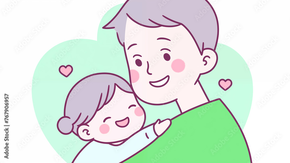 Hand drawn cartoon father's day illustration
Hand drawn cartoon father's day illustration