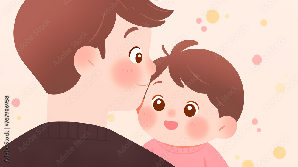 Hand drawn cartoon father's day illustration
Hand drawn cartoon father's day illustration