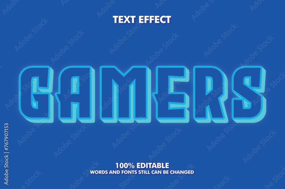 Modern bold 3d typography cartoon editable text effect