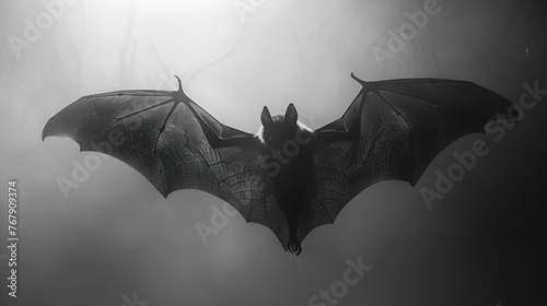Bat silhouette, generative Ai